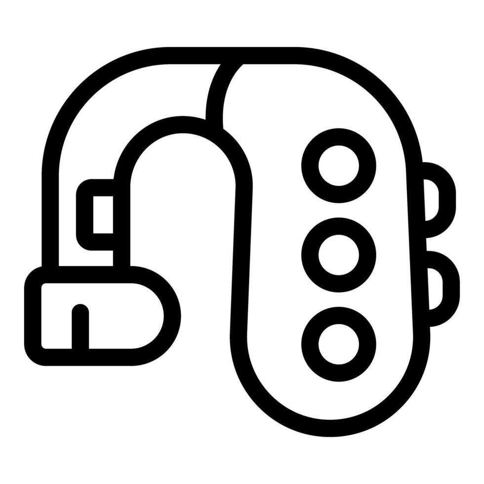 Neckband headset icon representing modern listening technology vector