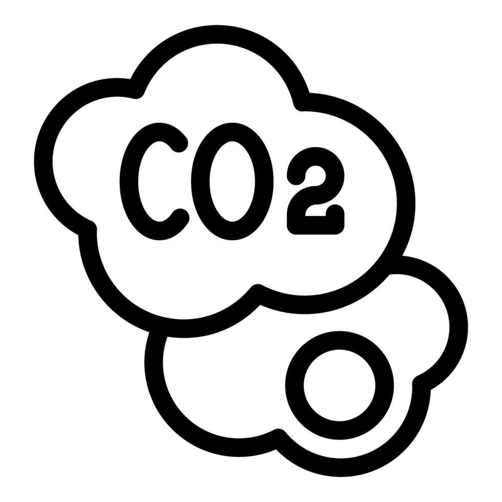 Co2 emission icon representing global warming pollution vector