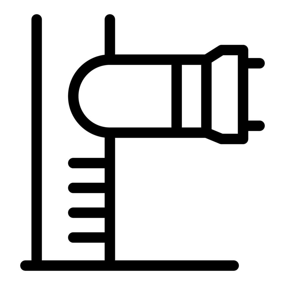 Periscope extending from water surface observing surroundings vector