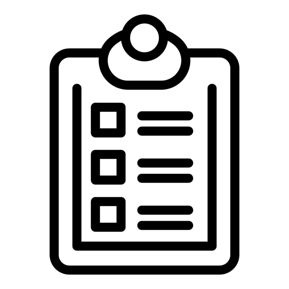 Clipboard with checklist icon representing task management and business planning vector