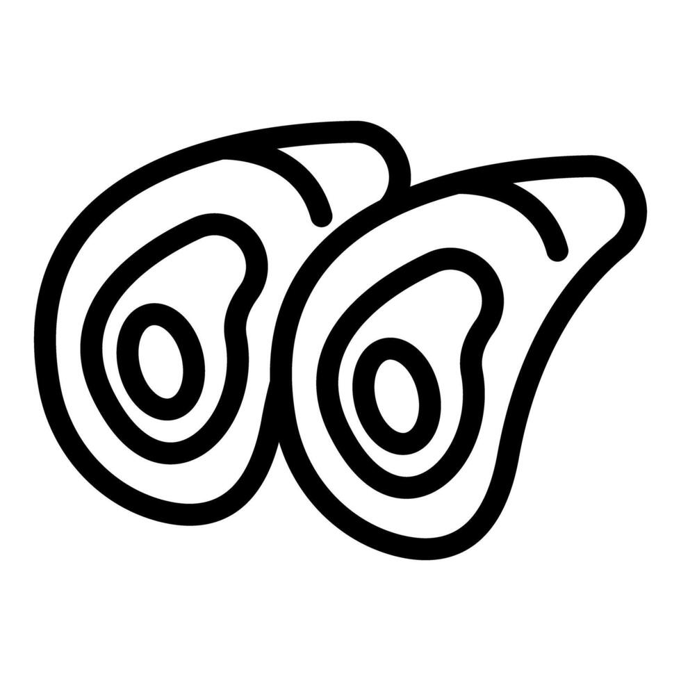Oyster icon representing seafood restaurant menu delicacy vector