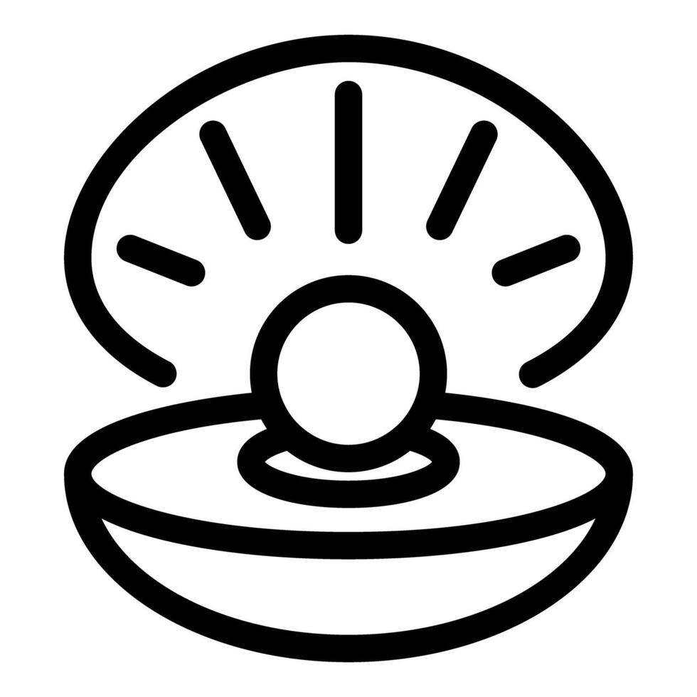 Open shell with a big shiny pearl being formed inside vector
