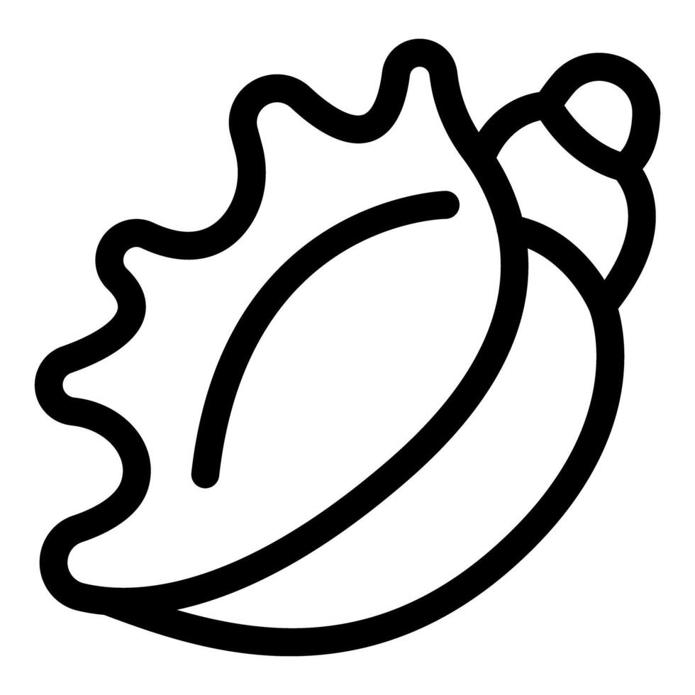 Seashell icon representing marine life and coastal living vector