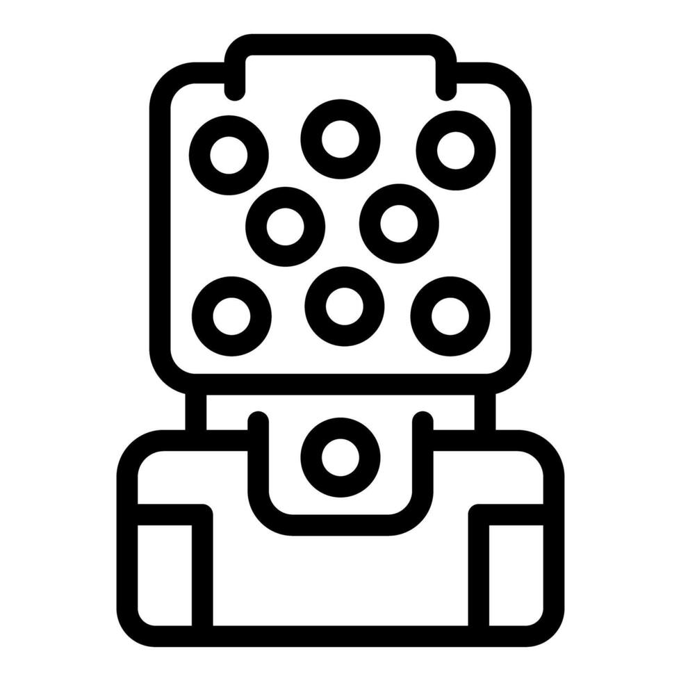 Professional lighting equipment standing on tripod with multiple light bulbs for photo shooting vector