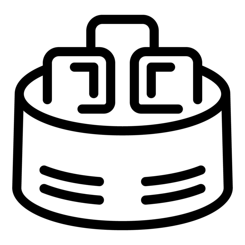 Round database with three data blocks being processed vector