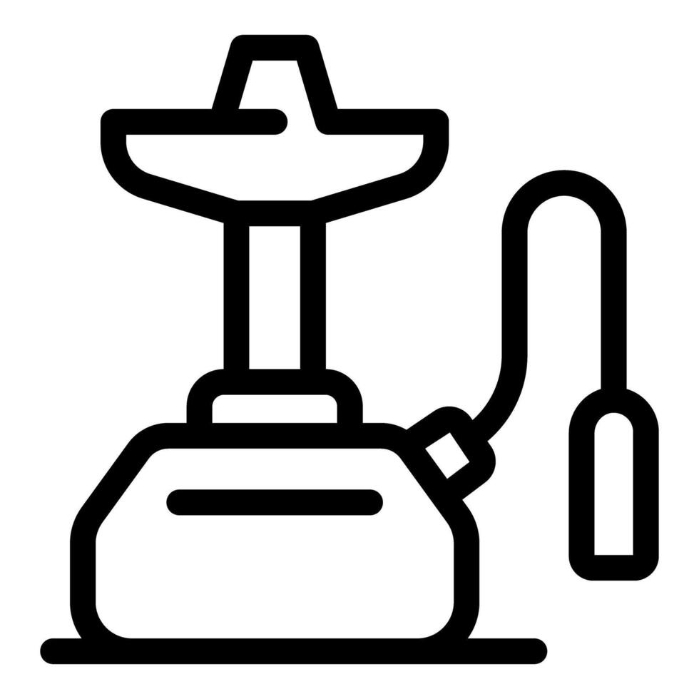 Hookah bar equipment icon with bowl and hose depicted vector