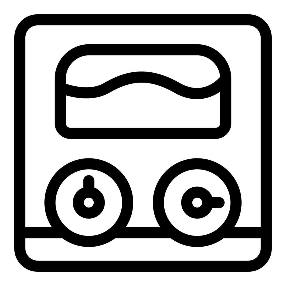 Washing machine dashboard with buttons showing washing program icon vector
