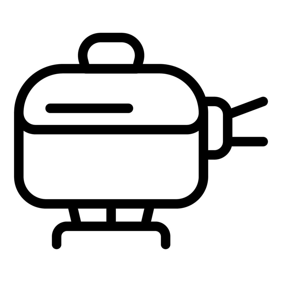 Professional camera is recording live event with bright light vector