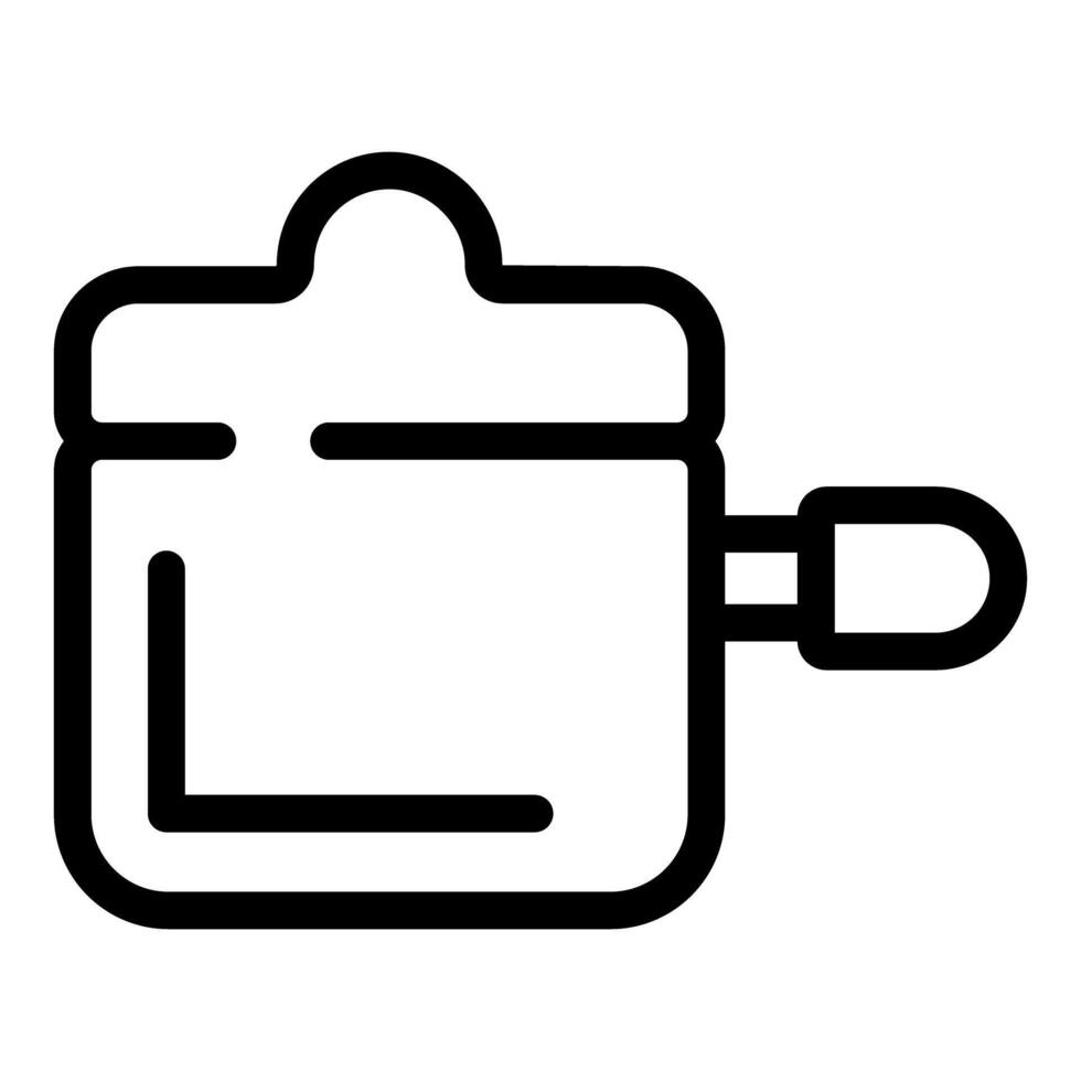 Cooking pot icon representing kitchen utensil for boiling water vector