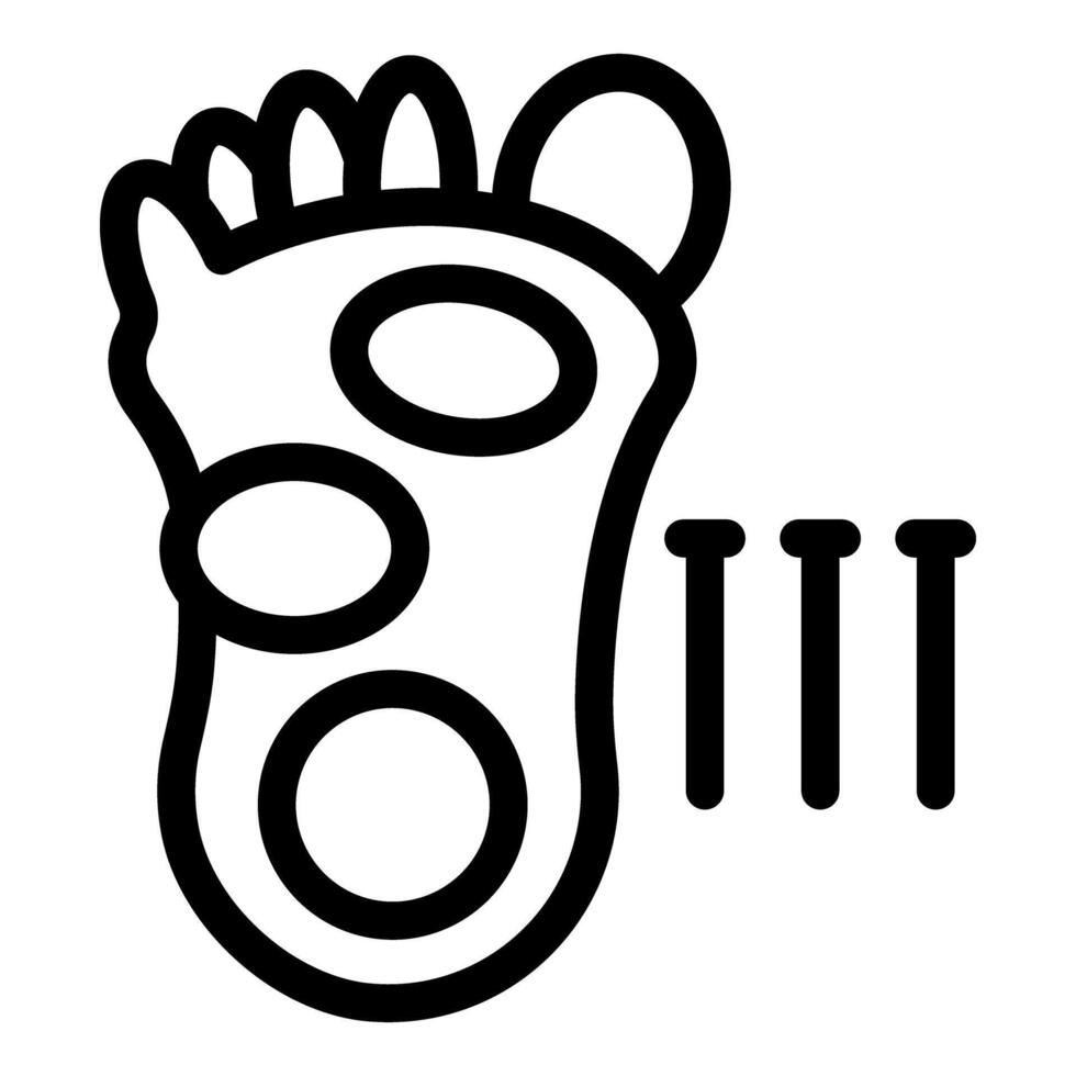 Foot with nails showing diabetic foot syndrome concept vector