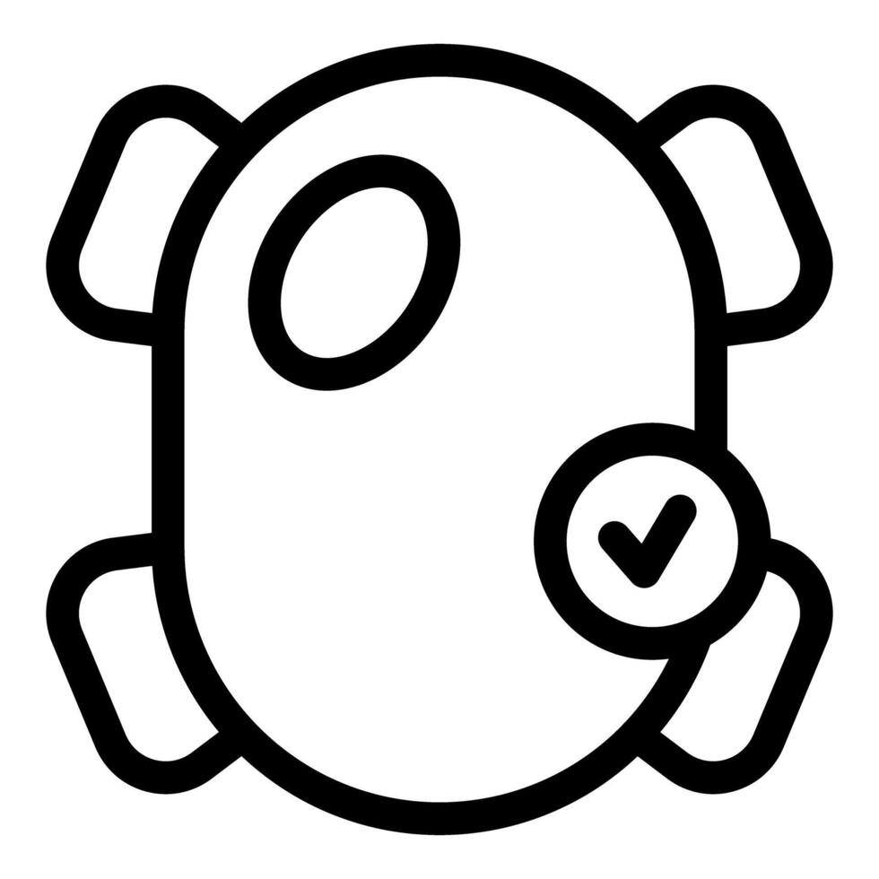 Space capsule is ready to launch featuring check mark icon vector