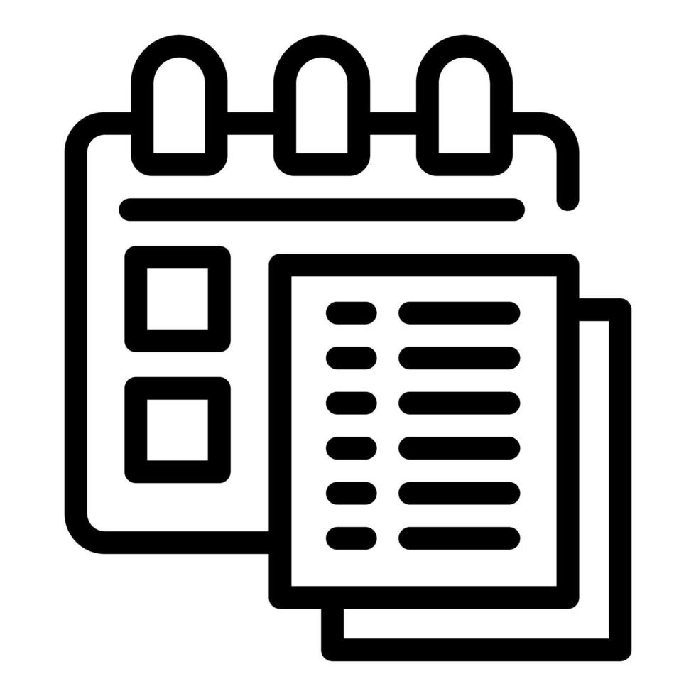 Calendar showing upcoming schedule with list of tasks vector