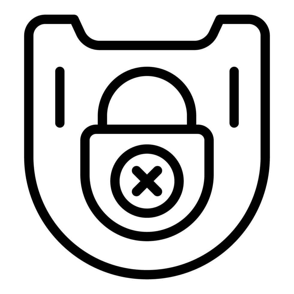 Phone security breach showing error with closed lock icon vector