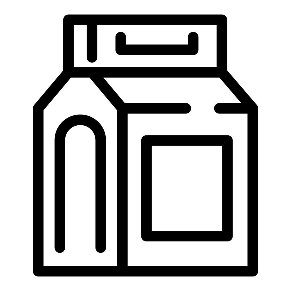 Line icon style illustration of a milk or juice carton vector