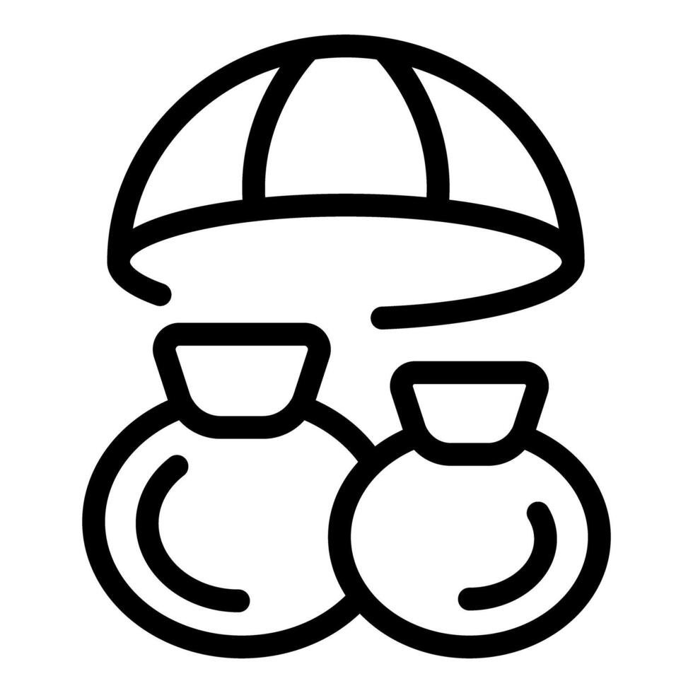 Pair of maracas shaking under a music dome icon vector