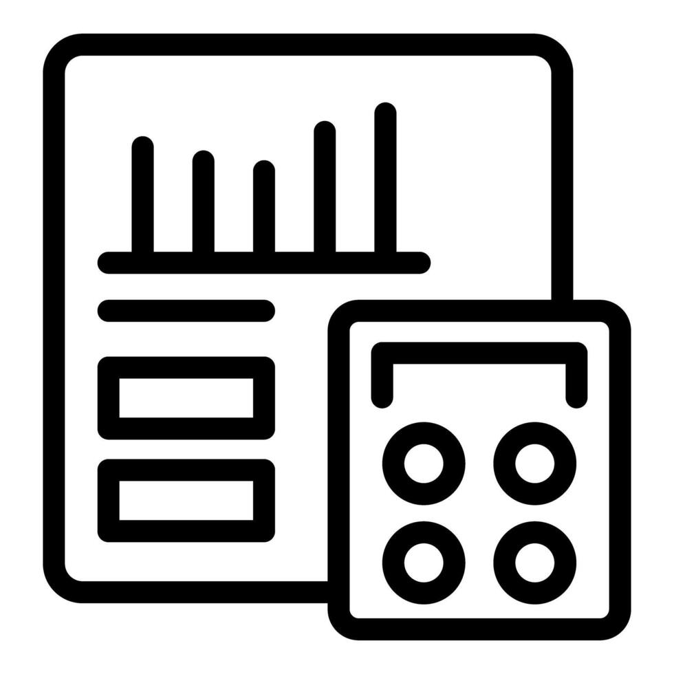 Businessman calculating financial report with calculator icon vector