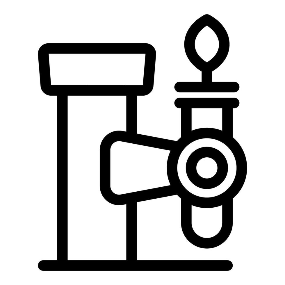 Laboratory equipment conducting chemical experiment icon vector