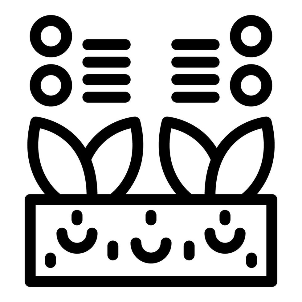Smart farm technology monitoring growth and soil condition icon vector