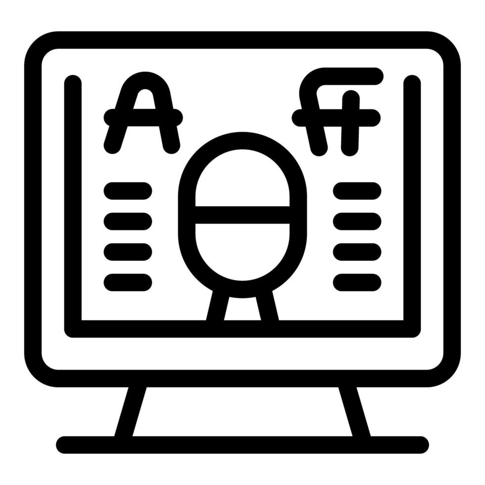 Graphic designer working on font design using computer software vector