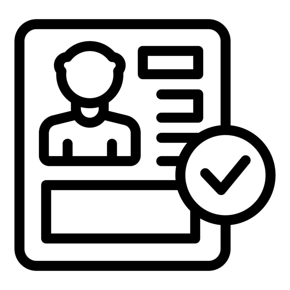 Resume getting approved with check mark symbol for job vector