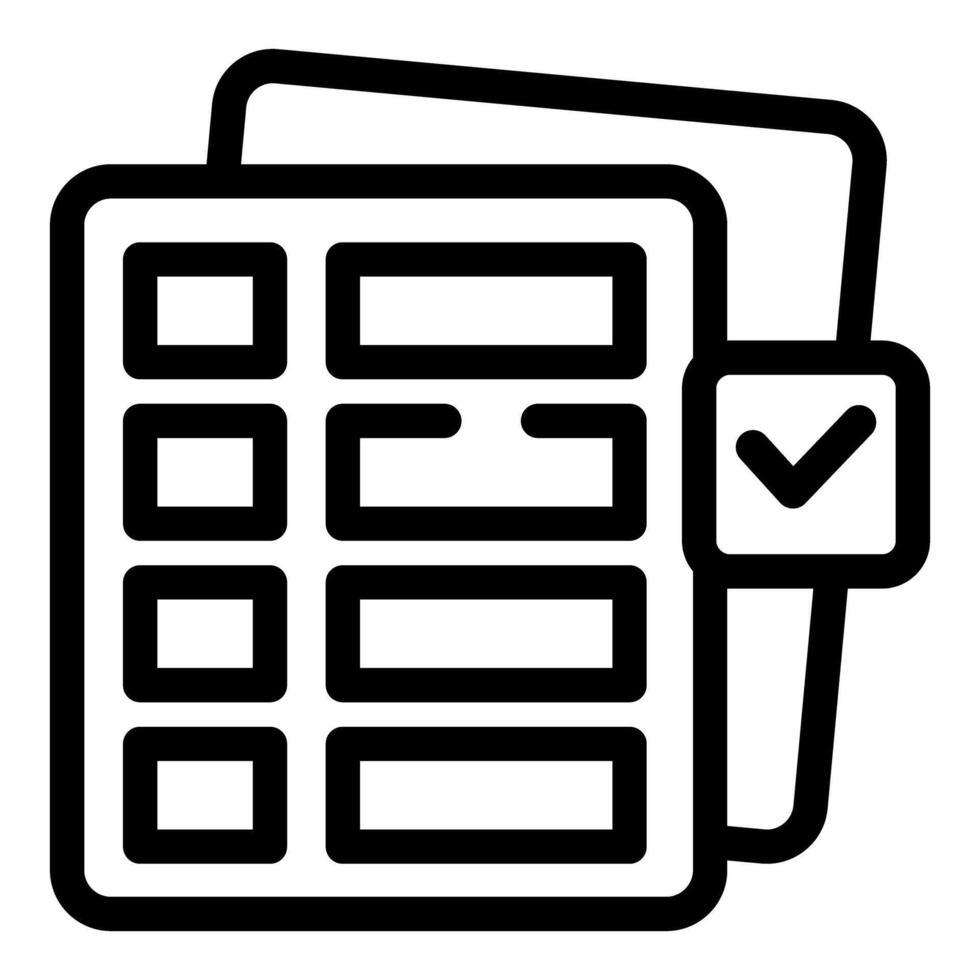 Document being checked showing completion of business tasks vector
