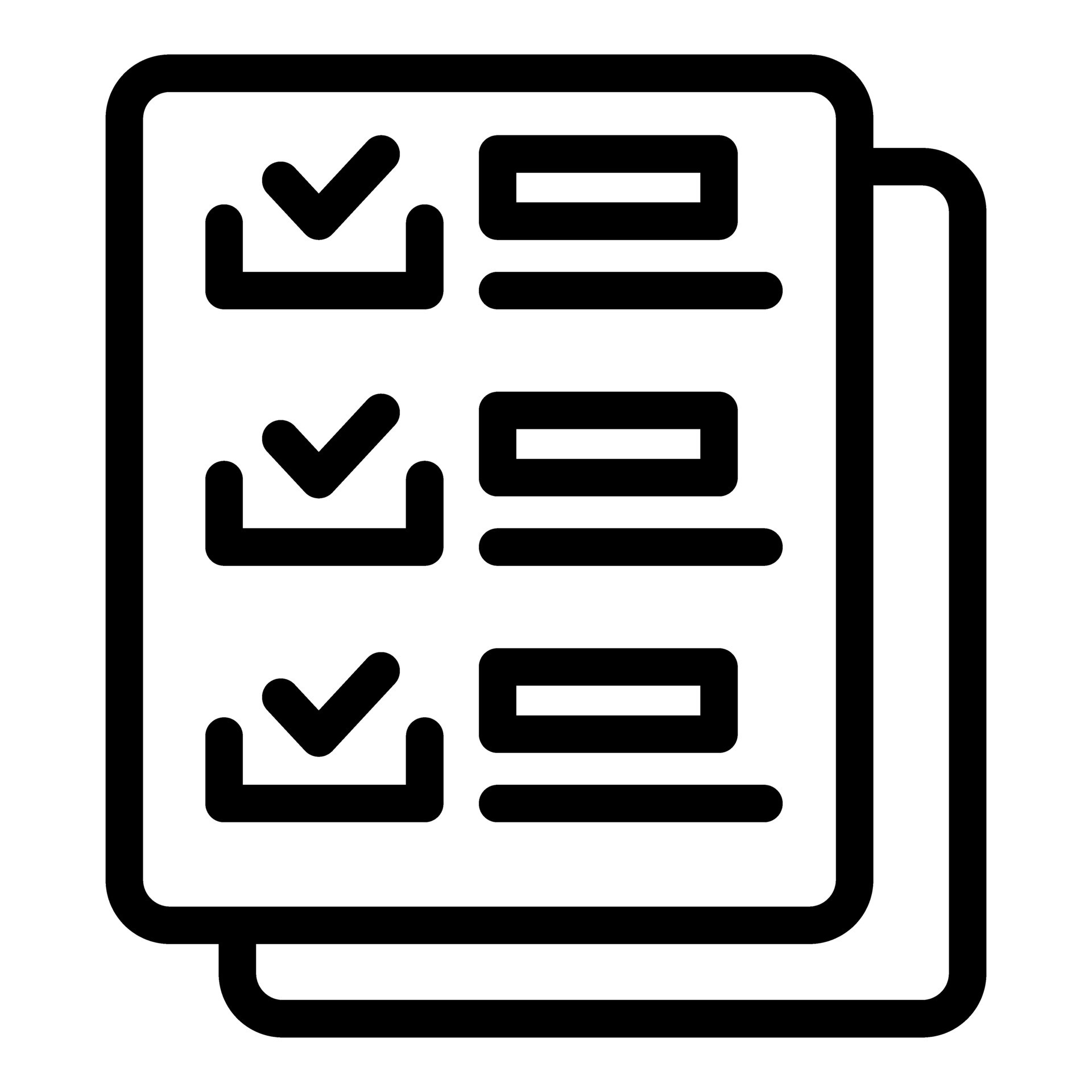Checklist showing completed tasks with check marks for audit 47051200 ...