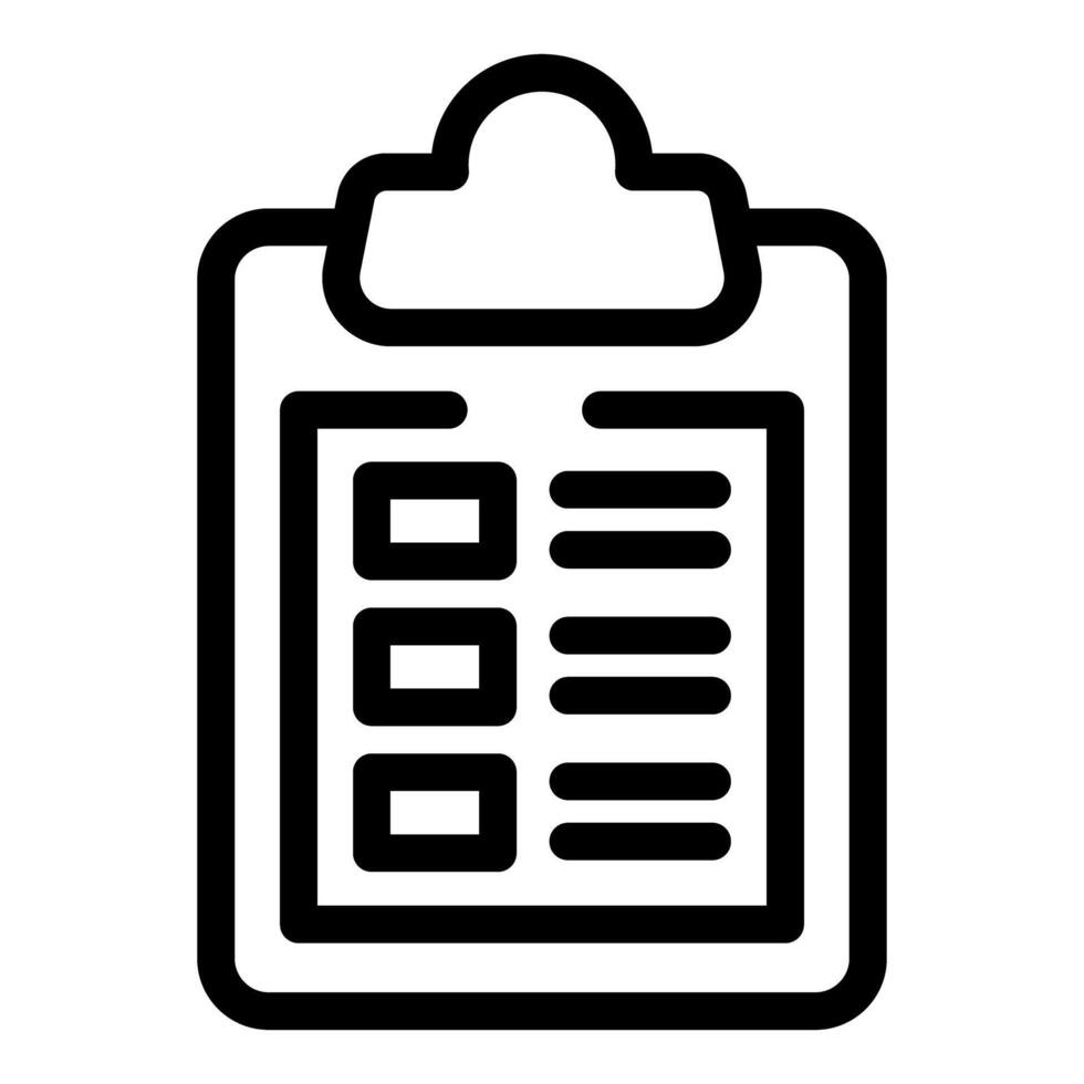 Clipboard showing checkboxes for marking completed tasks vector