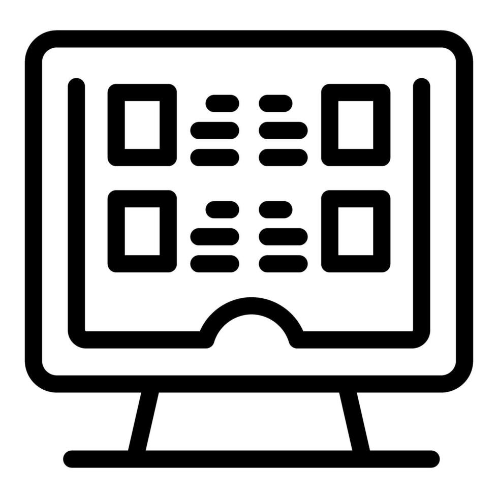 Computer showing scheduling app interface for organizing working time vector