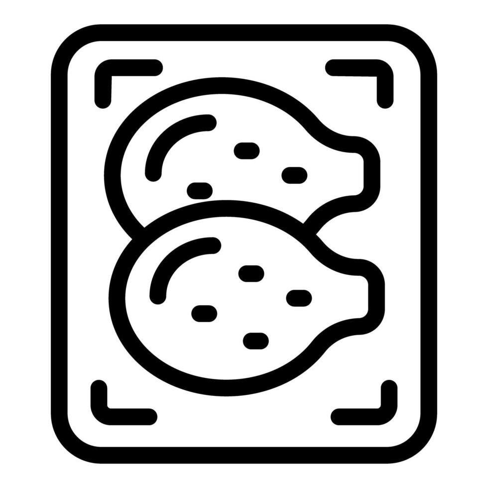 Chicken thighs pack for supermarkets and shops vector