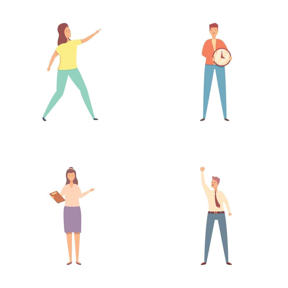 Motivation concept icons set cartoon . Personal development vector