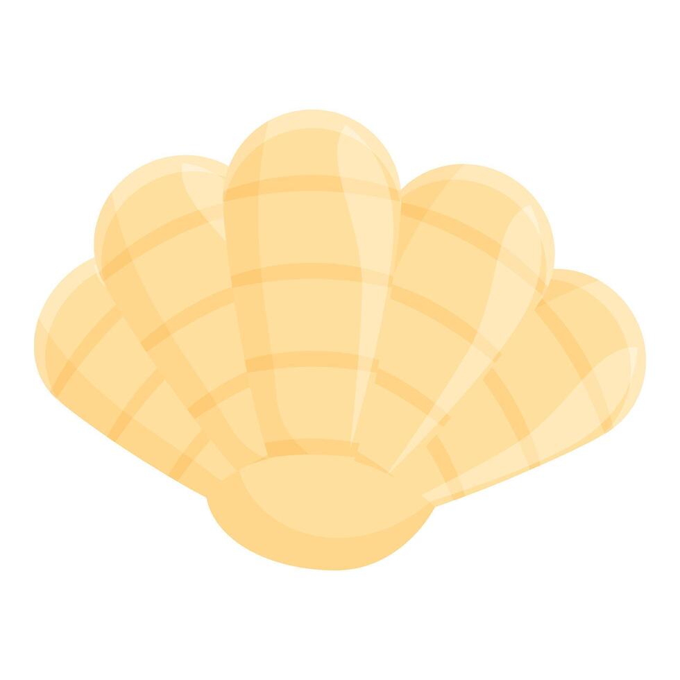 Beautiful scallop seashell is giving off summer vibes vector