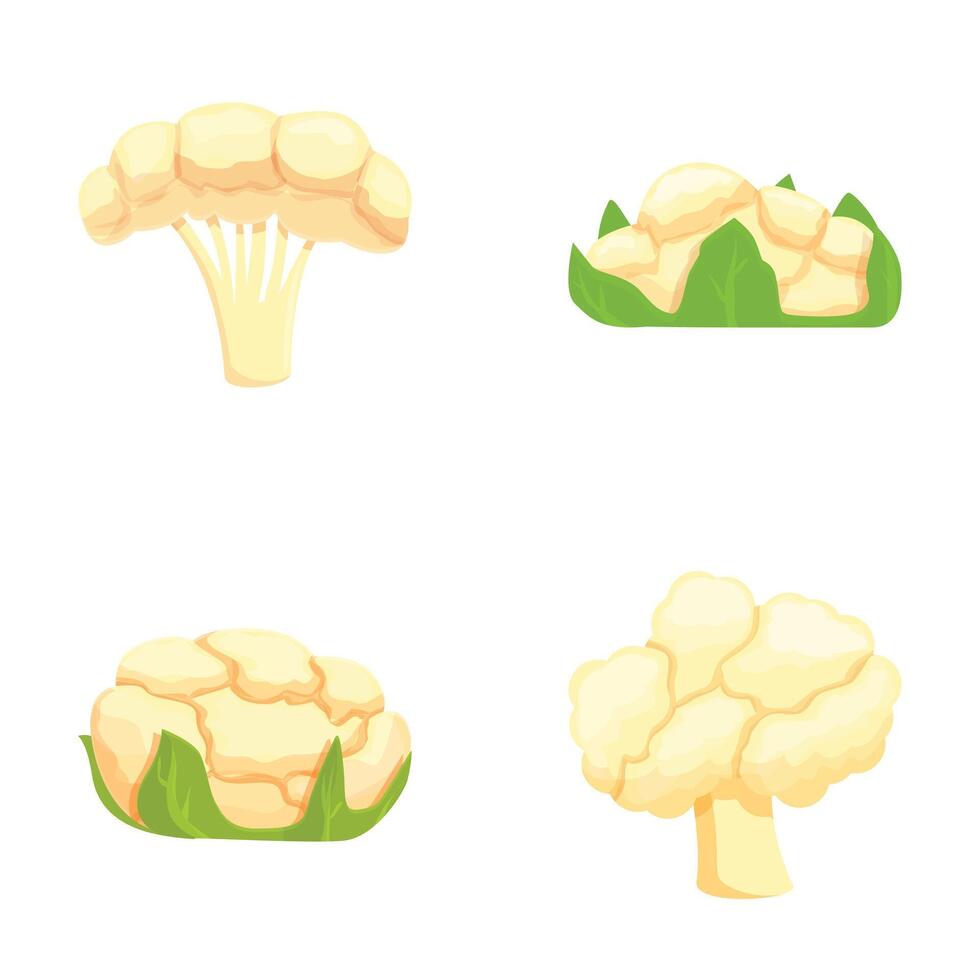 Set of four different cartoonstyled mushroom illustrations on a white background vector