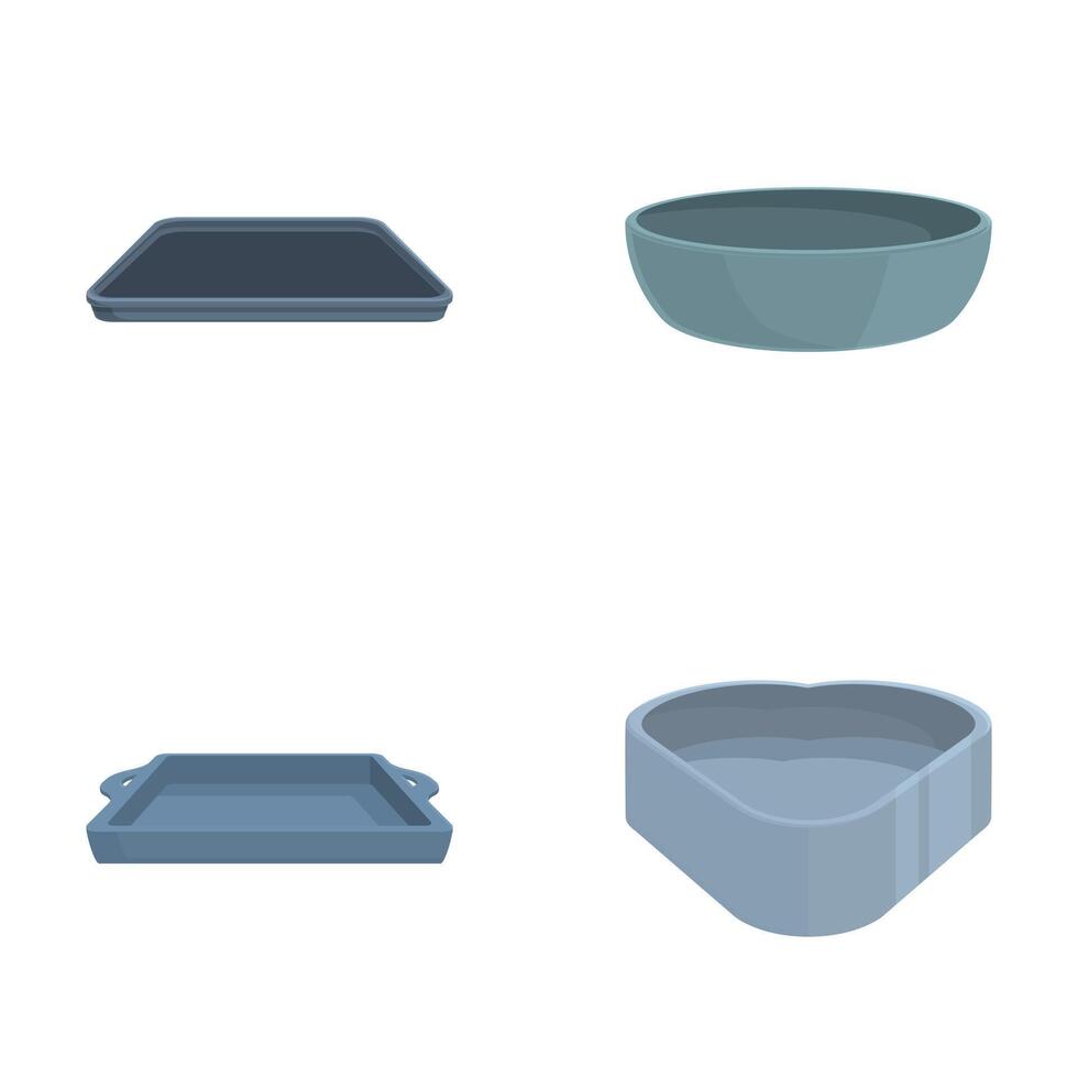 Assorted kitchenware and bakeware isolated set vector