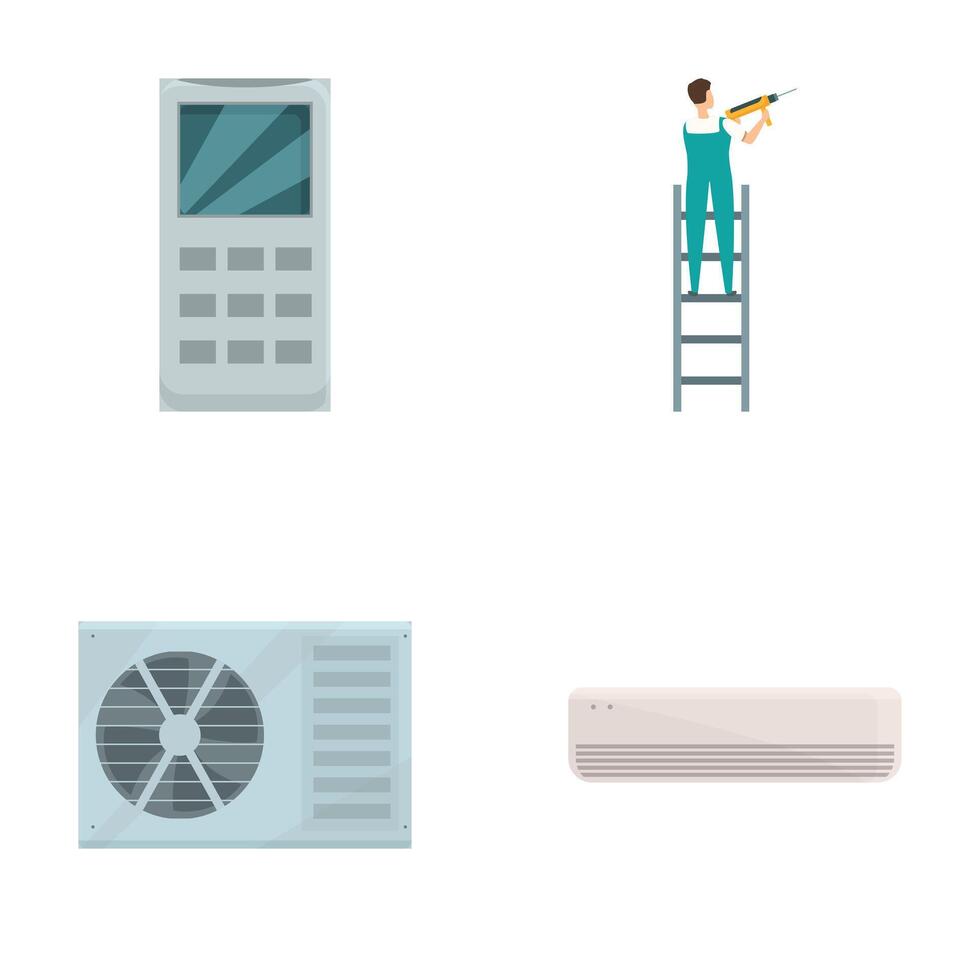 Set of various home and commercial appliance icons vector