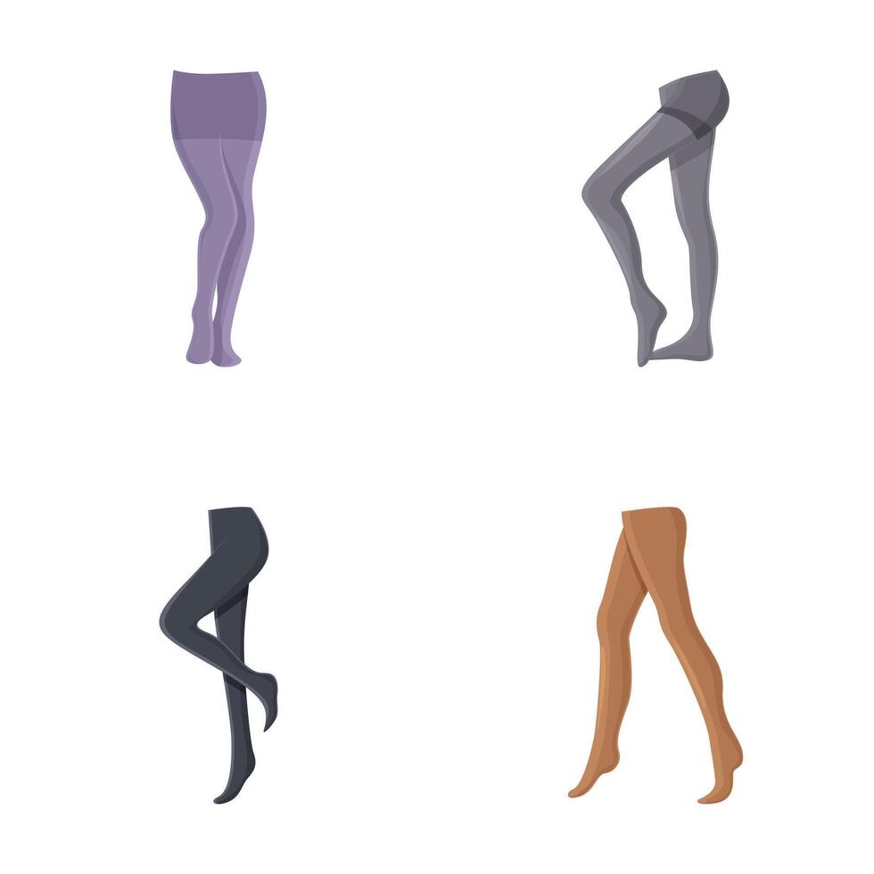 Set of four stylish tights illustrations vector