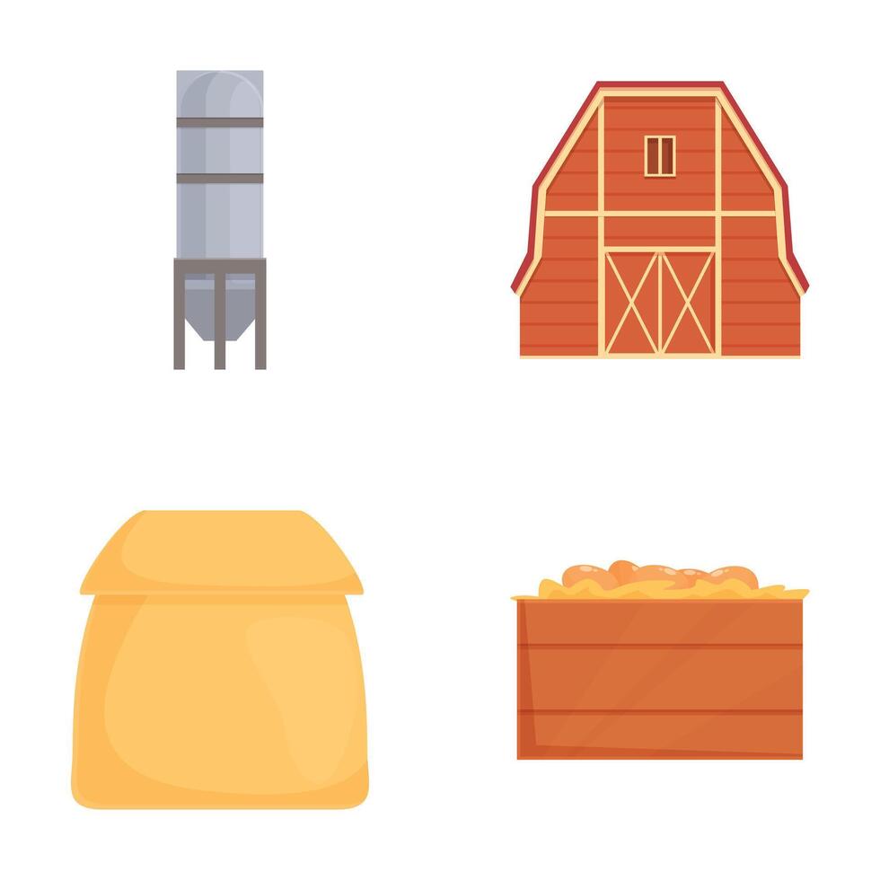 Farming and agriculture icon set vector