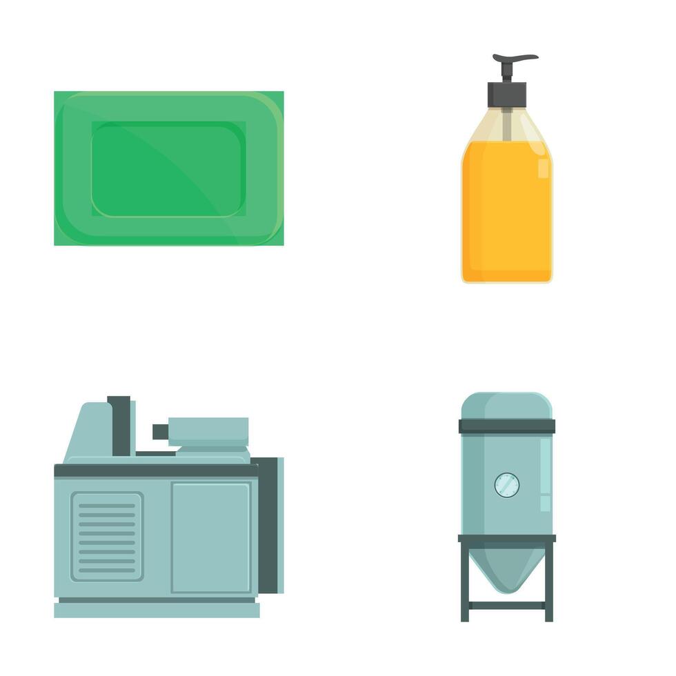Set of household items and appliances icons vector