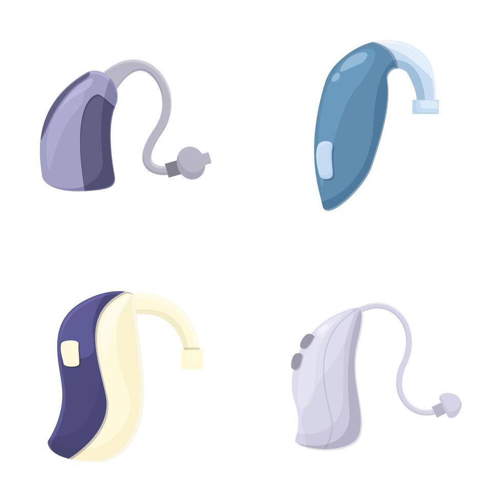 Various hearing aid devices set vector