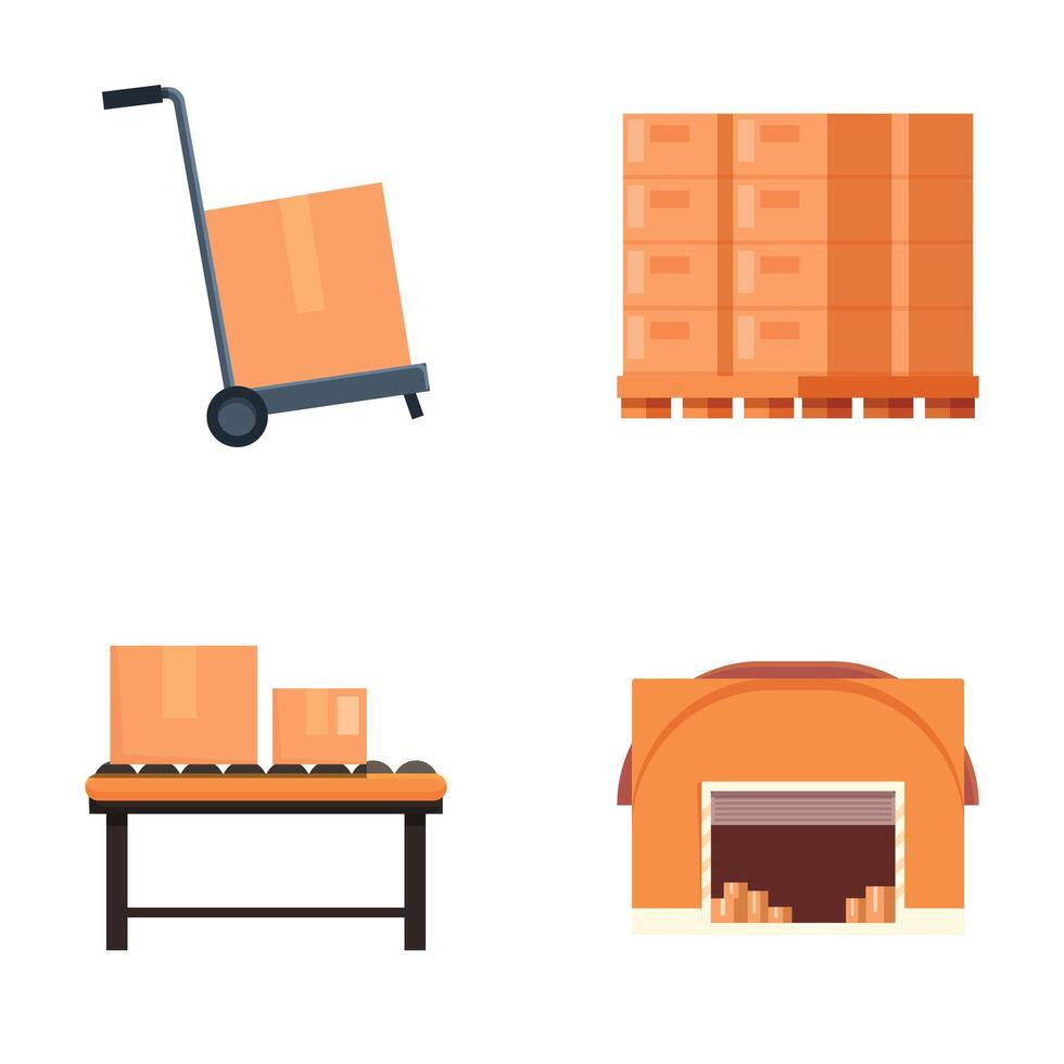 Logistics and delivery icons set vector