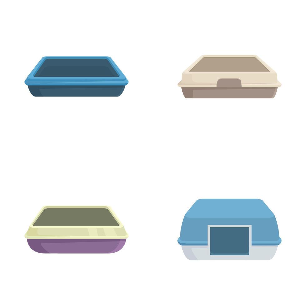 Assorted styrofoam food containers illustration vector