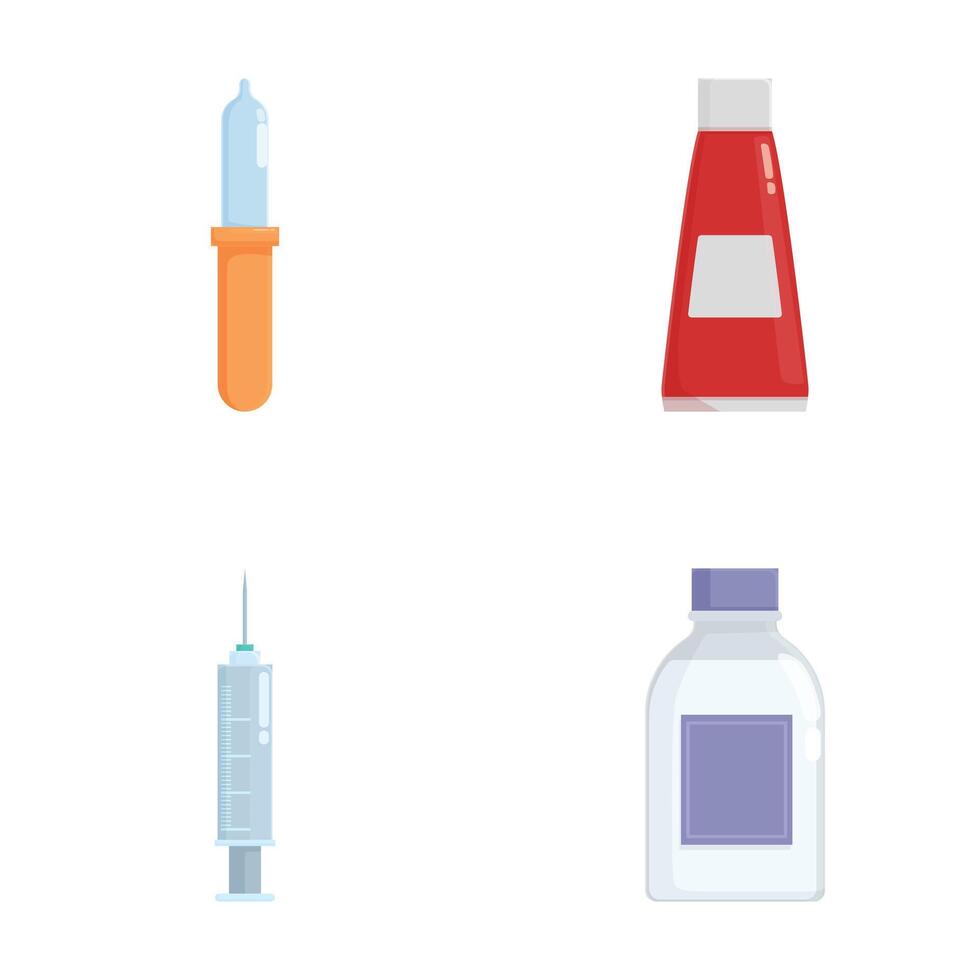 Medical and laboratory icons set vector