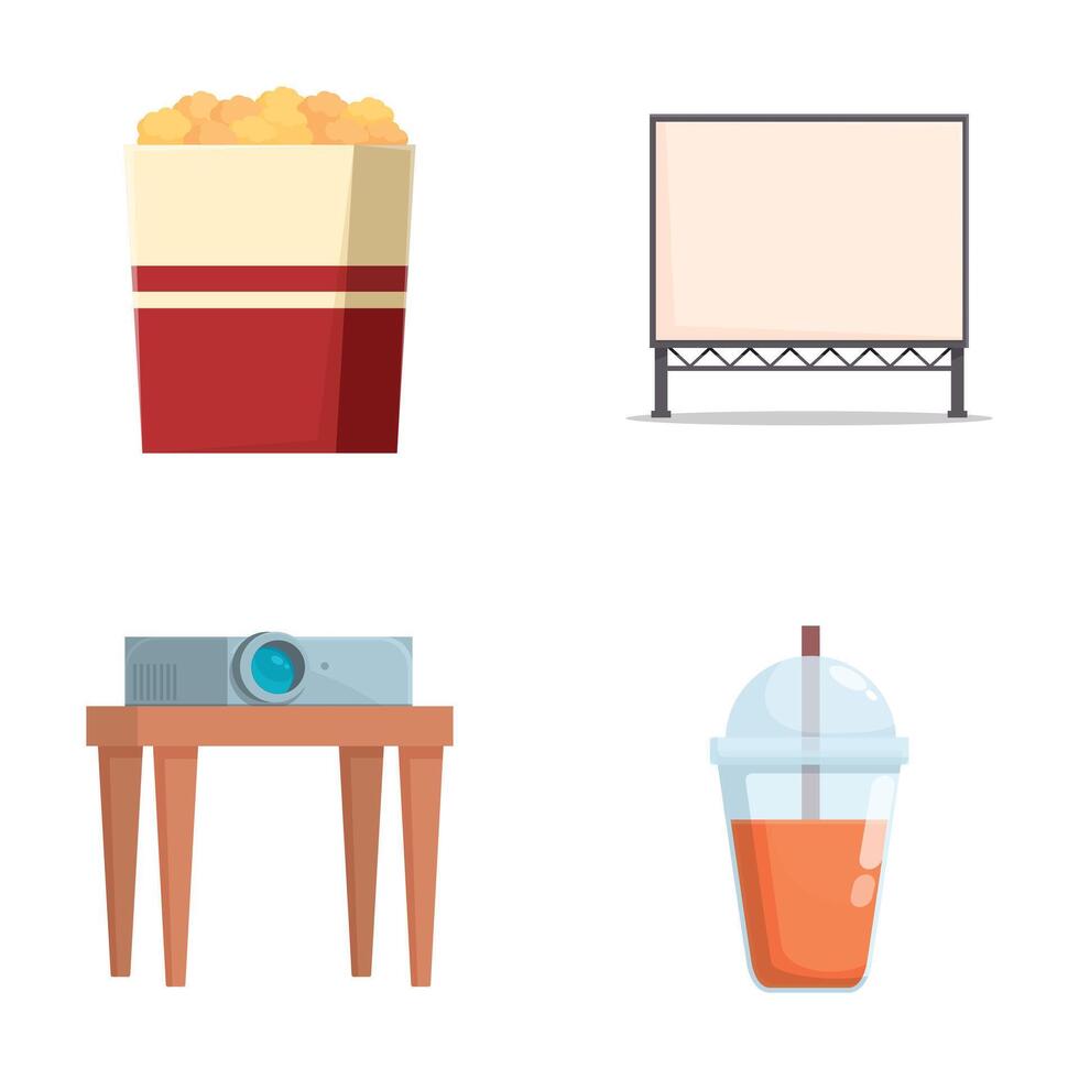 Cinema and entertainment set vector