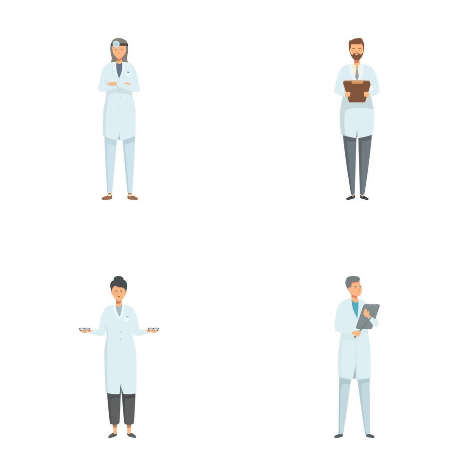 Set of diverse healthcare professionals vector
