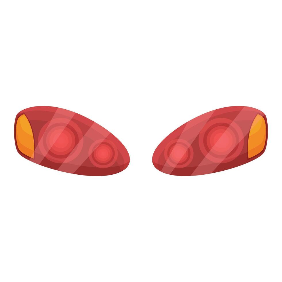Red car taillights illuminating the night, ensuring safety on the road vector