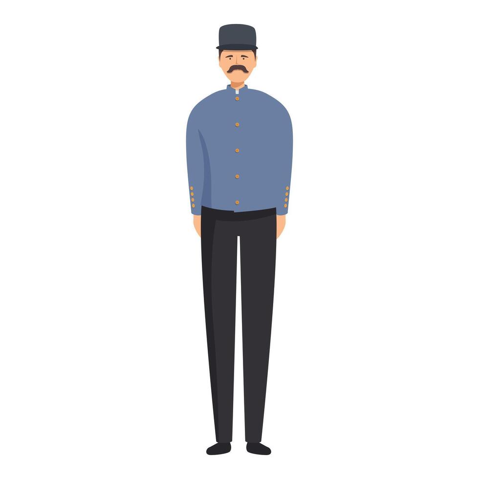 French mailman standing in uniform delivering mail illustration vector