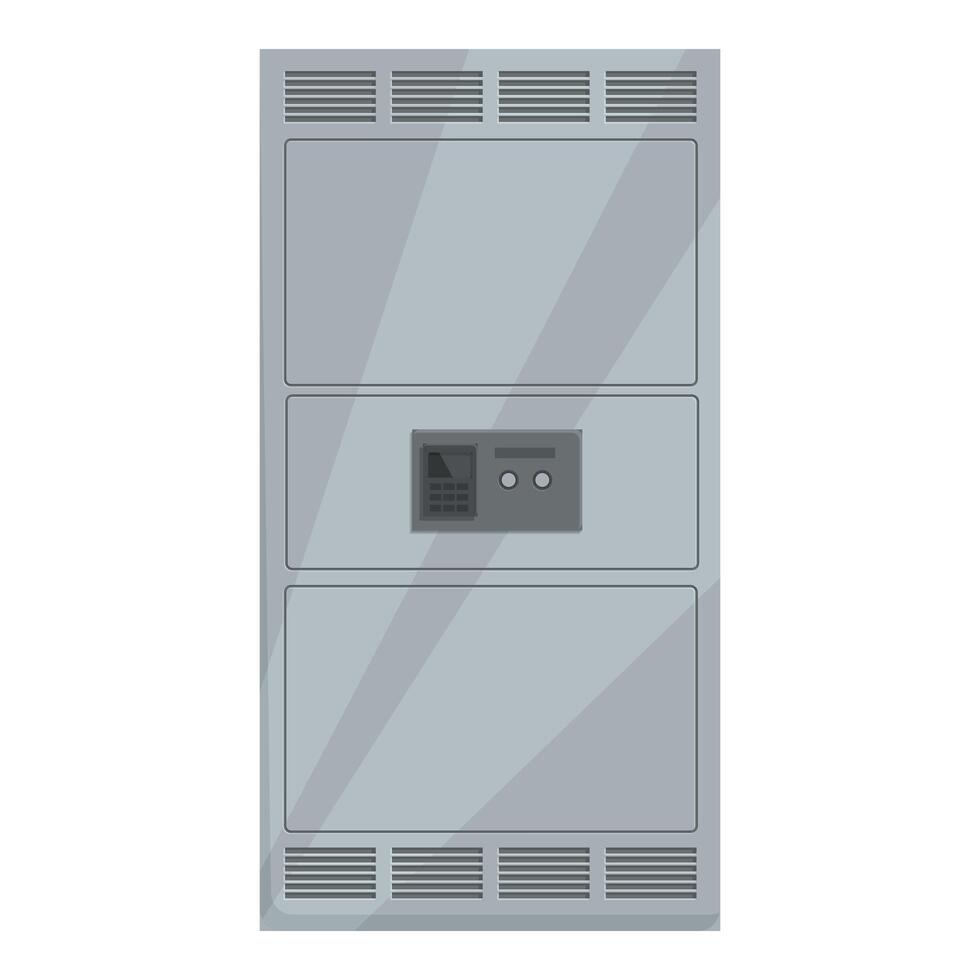 Server rack being used in data center for network security vector