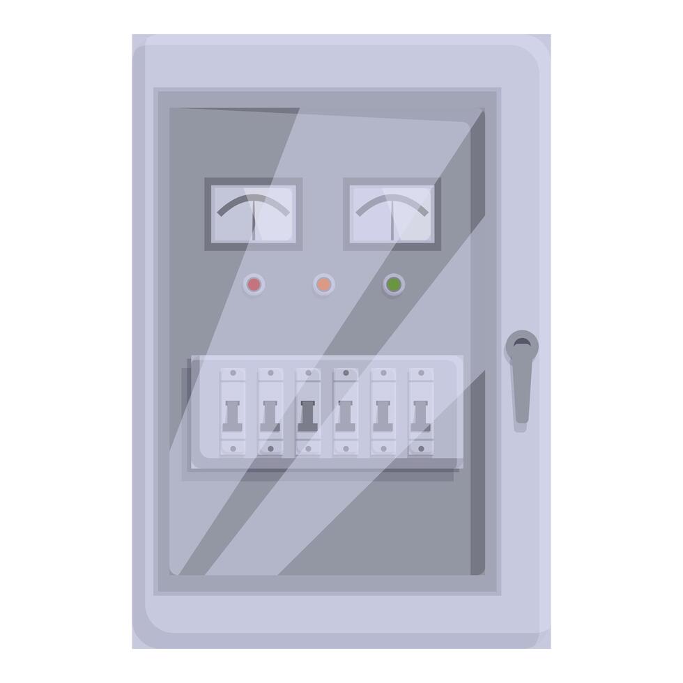 Electrical panel with fuses and ammeters controlling power supply vector