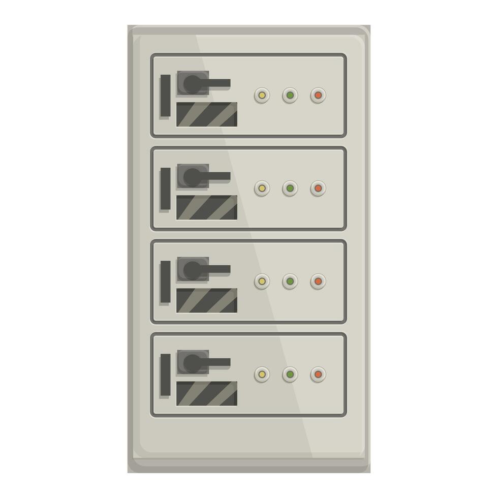 Electric control panel with switches and lights displaying different colors vector