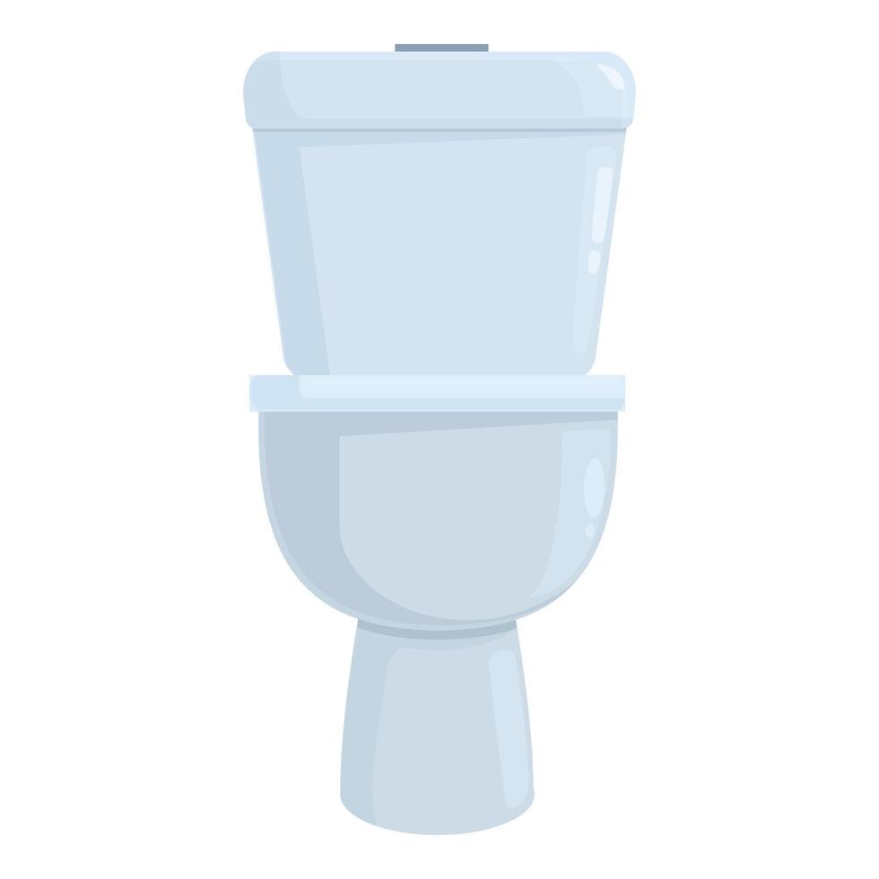 White toilet bowl standing on bathroom floor for using in everyday life vector