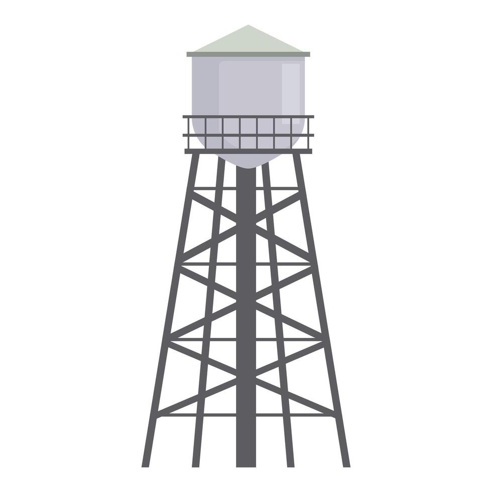 Water tower standing tall providing water storage and distribution vector